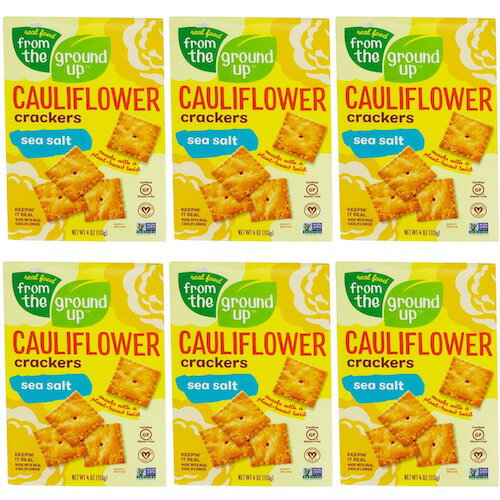 [6Ȣå] From the Ground Up Cauliflower Crackers Sea Salt - 4oz/ եॶ...