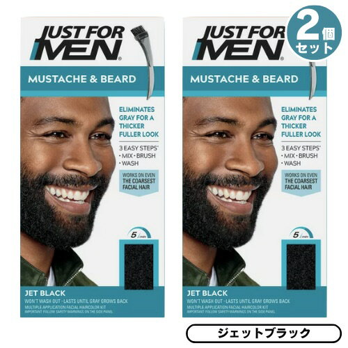 2個セット JUST FOR MEN ジャストフォーメン ヒゲ用 カラー剤 グレイヘア用 [M-60 ジェットブラック] Mustache ＆ Beard Color Gel