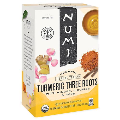 Numi ヌミ オーガニック ハーブティー [ターメリックスリールーツ] 12ティーバッグ入り Turmeric Three Roots