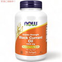 NOW Foods ナウフーズ ブラックカラントオイル 1,000mg ソフトジェル 100粒 #1717 Black Currant Oil Double Strength 1000mg