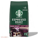 Starbucks スターバックス エスプレッソ ダークロースト グラウンドコーヒー 挽き豆 コーヒー豆 340g(12oz) / Dark Roast Ground Coffee