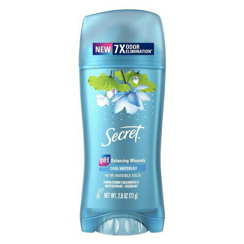 【ウォーターリリー】バケーションコレクション シークレット デオドラント インビジブルソリッド 73g Secret Invisible Solid Fresh Cool Water Lily 2.6oz