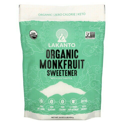 エリスリトール配合 オーガニック USDAオーガニック 非GMOプロジェクト検証済み ゼロネットカーボ※1 ゼログリセミック カロリーゼロ 1:1の砂糖代替 ケト・フレンドリー CCOFによるオーガニック認証 ピュアでクリーンな甘さ Lakanto Organic Monkfruit Sweetenerは、不滅の果実と呼ばれるモンクフルーツエキスと非遺伝子組み換えのエリスリトールを独自にブレンドし、1:1の砂糖代替品として開発されました。砂糖を使わずに、カロリーゼロで砂糖のような風味をつオーガニック甘味料 サイズ: 16 OZこんな商品お探しではありませんか？Lakanto ラカント モンクフルーツ 甘味3,780円Lakanto ラカント モンクフルーツ 甘味3,380円Lakanto ラカント モンクフルーツ 甘味2,535円Lakanto ラカント モンクフルーツ 甘味4,450円Lakanto ラカント モンクフルーツ 甘味2,350円Lakanto ラカント モンクフルーツ ベー4,840円Lakanto ラカント モンクフルーツ 甘味2,270円Lakanto ラカント モンクフルーツ 甘味2,270円Lakanto ラカント 粉末 モンクフルーツ4,180円新着アイテム続々入荷中！2024/5/17Suave スエーヴ Tropical Par1,280円2024/5/17Suave スエーヴ Sweet Pea & 1,280円2024/5/17Arrid アリッド XX Deodorant1,700円ご要望多数につき、再入荷しました！2024/5/17AstarX キッズ メイクアップ キット、ラ3,580円2024/5/17Carr 103991 フープII XP3 ブ28,335円2024/5/17ホール スージング シュガーフリー クール ベ788円2024/05/18 更新