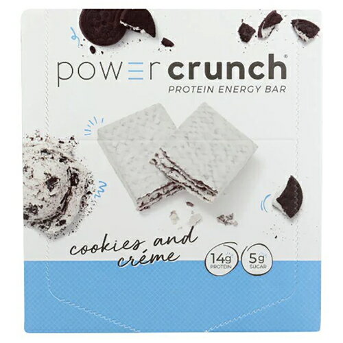 【最大2,000円クーポン5月27日1:59まで】パワークランチ プロテインバー クッキーアンドクリーム 12本セット（Power Crunch Cookies and Creme )