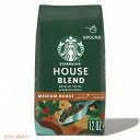 Starbucks Medium Blend Ground Coffee, House Blend / スターバックス [ハウスブレンド] ミディアムロースト グラウンドコーヒー 挽き豆 340g(12oz)【粉タイプ】