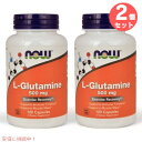 【最大2,000円クーポン6月27日01:59まで】【2本セット】NOW L-Glutamine 500 mg 120 Veg Capsules #0092 / ナウフーズ L-グルタミン 500mg 120カプセル