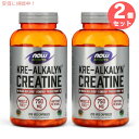 【最大2,000円クーポン7月11日01:59まで】2個セット NOW Foods ナウフーズ スポーツ クレアルカリン クレアチン 750mg ベジカプセル 240粒 #2053 Sports Kre-Alkalyn Creatine Veg Capsules 240 Capsules