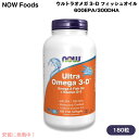 NOW Foods ナウフーズ ウルトラオメガ 3-D フィッシュオイル 600EPA/300DHA 180粒 魚ソフトジェル #1664 Ultra Omeg...