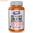 【最大2,000円クーポン7月11日01:59まで】NOW Foods ナウフーズ スポーツ クレアルカリン クレアチン 750mg ベジカプセル 120粒 #2055 Sports Kre-Alkalyn Creatine Veg Capsules 120 Veg Capsules