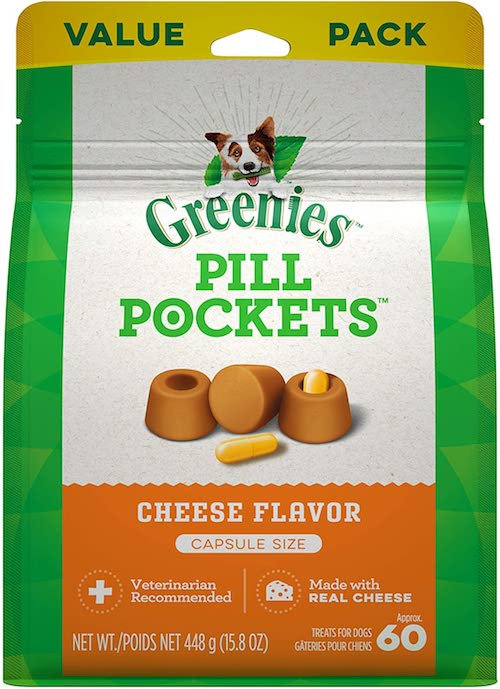 【今だけポイント5倍】Greenies Pill Pockets for Dogs Cheese Capsule Size 15.8oz / グリニーズ ピルポケット 犬用 投薬補助のオヤツ [カプセルサイズ（ラージ）・チーズ味] 448g（約60個入り） 薬が苦手なワンちゃんに