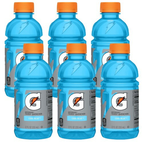 【お得な6本】Gatorade Cool Blue Sports Drink -12 fl oz Bottles / ゲータレード スポーツドリンク クールブルー味 355ml