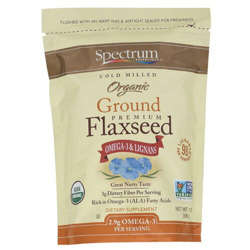 【最大2,000円クーポン5月16日01:59まで】Spectrum Organic Ground Flaxseed -- 14 oz / スペクトラム オーガニック グラウンド フラックスシード 粉状 亜麻仁 オメガ3 396g