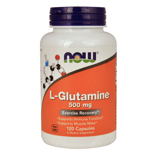 【最大2,000円クーポン5月27日1:59まで】NOW L-Glutamine 500 mg 120 Veg Capsules #0092 / ナウフーズ　L-グルタミン 500mg 120カプセル