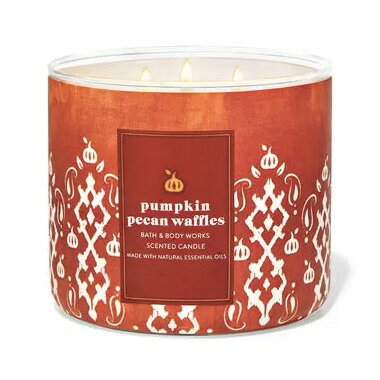 Bath and Body Works White Barn PUMPKIN PECAN WAFFLES 3-Wick Candle 14.5 oz / 411 g / バスアンドボディワークス 3芯キャンドル [パンプキンピーカンワッフル]