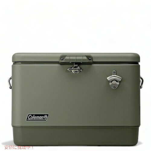 Coleman Reunion 54 Quart Ice Steel Belt Matte Cooler, Sage / コールマン リユニオン 54QT アイスチェスト スチールベルト クーラー セージ クーラーボックス アウトドア キャンプ