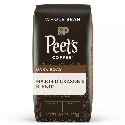 Peet's Coffee Major Dickason's Blend Dark Roast Whole Bean Coffee 10.5oz / ピーツコーヒー [メジャーディカソン ブレンド] ホール豆 ダークロースト 297g 挽いていないタイプ