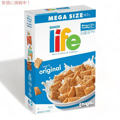 Quaker（クエーカー） ライフ マルチグレイン シリアル オリジナル メガサイズ 922g Life Cereal Mega Size, 32.5 oz