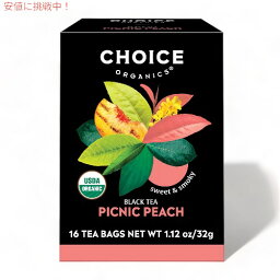 チョイスオーガニックス オーガニック ピクニックピーチ 16袋 ティーバッグ 紅茶 Choice Organics Organic Picnic Peach Tea