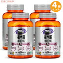 【最大2,000円クーポン4月17日9:59まで】4個セット ナウフーズ スポーツ HMB 500mg 120粒 ベジカプセル #2054 NOW Foods HMB 120 Veg Capsules