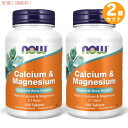 2個セット ナウフーズ カルシウム & マグネシウム 100粒 #1270 マルチミネラル ミネラル NOW Foods Calcium & Magnesium...