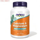 ナウフーズ カルシウム & マグネシウム 100粒 #1270 マルチミネラル ミネラル NOW Foods Calcium & Magnesium 100 t...