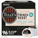 キューリグ Kカップ タリーズコーヒーフレンチロースト 96個 KEURIG Tully 039 s French Roast K-cups, 96-Count