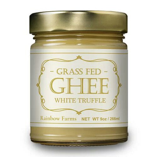 ȥ Х266ml ۥ磻ȥȥ ȥեХ ȥե 饹եå Х  White Truffle Ghee Butter 쥤ܡեॺ Rainbow Farms