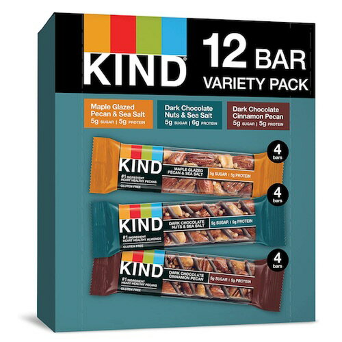 【最大2,000円クーポン5月16日01:59まで】KIND Bars Variety Pack 12 Snack Bars / スナックバー バラエティパック 12個入り 3種類のフレーバー お手軽スナック