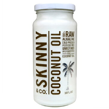 【訳あり】Skinny & CO. Coconut Oil　スキニー＆CO.　低温圧搾/未精製ヴァージンココナッツオイル　 16oz/473ml【数量限定特別商品/消費期限　2022年12月末】