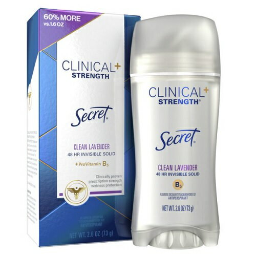 シークレットSECRET Clinical Strength Invisible Solid デオドラント　クリニカル　ストレングス インビジブル ラベンダー デオドラントスティック 2.6oz