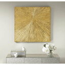 Madison Park Signature アブストラクト メタリック レジンアート ゴールド 壁掛けアート Signature Sunburst Wall Art Gold