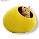 Woolygon ウーリゴン プレミアム ウール キャット ケイブ ベッド Premium Wool Cat Cave Bed - 室内猫と子猫用 [Yello...