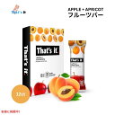That's it ザッツイット (それだけ)アップル+アプリコット フルーツバー35g 12本入り Apple + Apricot 100% Natural Real Fruit Bar 35g/12ct