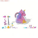 ポリーポケット 2イン1 トラベルトイ レインボーユニコーン Polly Pocket 2-In-1 Travel Toy Rainbow Unicorn