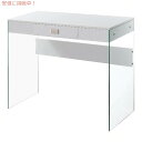 Convenience Concepts \[z[ ot KX 36C` fXN [zCg] SoHo 1 Drawer Glass 36 inch Desk White