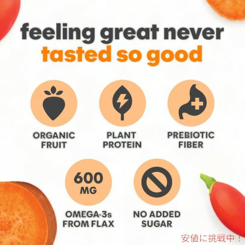 【最大2,000円クーポン11/11(月) 01:59まで】ノカ スーパーフード スムージー パウチ スイートポテト ゴジ 120g 6個セット / Noka Superfood Fruit Smoothie Pouches Sweet Potato Goji 4.22oz 6ct