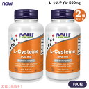 【最大2,000円クーポン11月27日01:59まで】NOW L-Cysteine 500 mg 100 tab #0077 ナウ L-システイン 100 タブ...