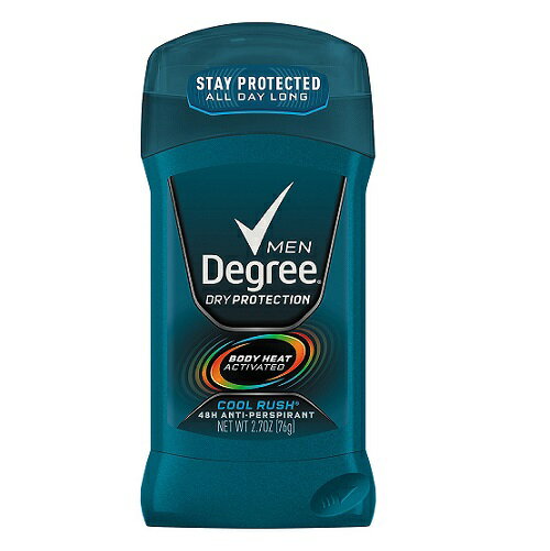 【Degree】ディグリー メンズ固形デオドラント クールラッシュ 2.7oz Men Dry Protection Anti-Perspirant, Cool Rush