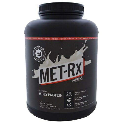 メットレックス ナチュラル ウェイ プロテイン バニラ味 2.26kg MET-Rx, Natural Whey Protein, Vanilla , 80 oz (2.26 kg)
