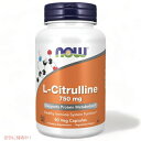 Now L-Citrulline 750mg 90cap ナウ L-シトルリン 750mg 90カプセル
