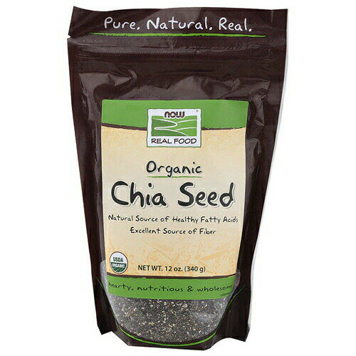 NOW Chia Seeds, Black ORGANIC 12oz 6244 ナウ チアシード ブラック オーガニック 12オンス