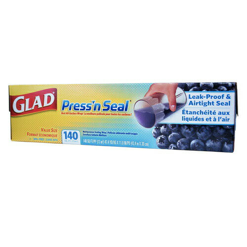 【最大2,000円クーポン5月27日1:59まで】Glad Press’n Seal Food Wrap 140sq. ft. / グラッド プレスンシール 食品用ラップ 13平方m