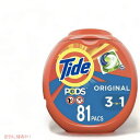 【最大2,000円クーポン5月16日01:59まで】【送料無料】Tide タイド ポッド 洗濯洗剤 ジェルボール [オリジナルの香り] 81個入り 強力洗浄 ランドリー Tide Pods Original Scent