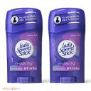 【送料無料 2個セット】Lady Speed Stick スティックデオドラント インビジブルドライ シャワーフレッシュの香り 39.6g(1.4oz) レディスピードスティック