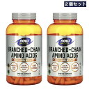 【2個セット】NOW Foods Sports Branched-Chain Amino Acids, 240 Capsules / ナウフーズ スポーツ 分岐鎖アミノ酸(BCAA) 240錠 0054