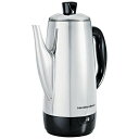 Hamilton Beach ハミルトンビーチ パーコレーター 12杯 ステンレス製 コーヒーメーカー 40616 12 Cup Electric Percolator Coffee Maker