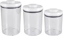 オクソー 食品保存容器セット OXO 1128780 キャニスター 3個入り密封 POP式 丸型