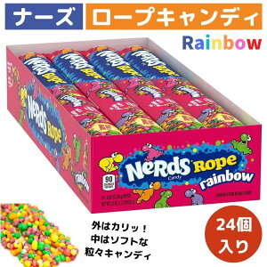 Nerds Rope Rainbow Candy, 0.92 Ounce Package, 24 Count / ナーズ ロープ キャンディー [レインボー] 24個入り