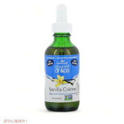 【最大2,000円クーポン4月27日9:59まで】Wisdom Natural, SweetLeaf Sweet Drops ステビア甘味料、バニラ クリーム、2 fl oz (60 ml)