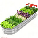 【最大1,000円クーポン9月11日01:59まで】GADI ガーデンベッドキット 野菜 花 亜鉛メッキ 金属 プランター ボックス DIY と クリーニングが簡単 (シルバー)